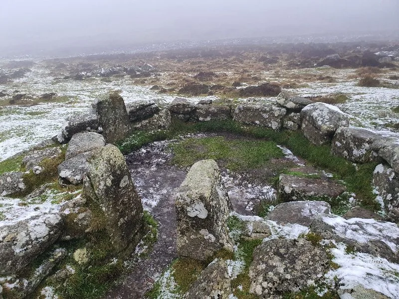 Grimspound bronze age settlement.