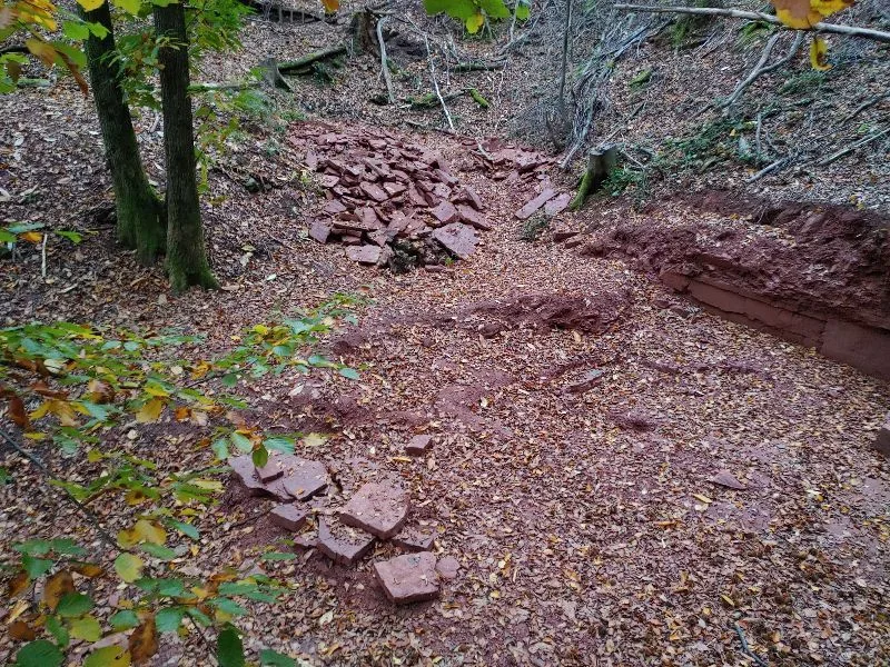 Finding place of the pareasaur footprint of Pachypes dolomiticus