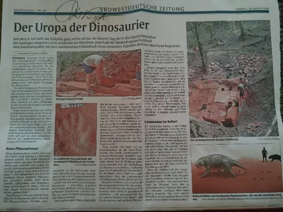 Finding place of the pareasaur footprint of Pachypes dolomiticus — photo 2